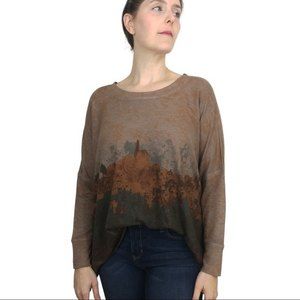 Nally & Millie Oversized Floral Print Knit Top O/S